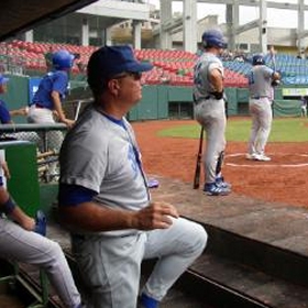 Team Italy pitching coach and Italian Baseball Academy Director Bill Holmberg
