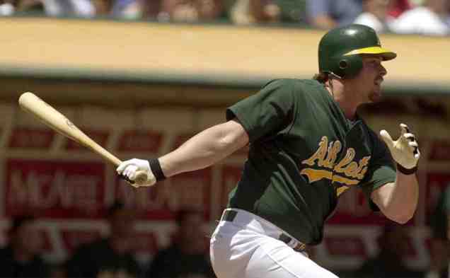 Italian American Jason "Giambino" Giambi was the only A's hitter to get on base versus Alex Maestri.