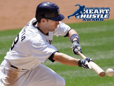 Padres' Chris Denorfia was a finalist for the 2011 Major League Baseball Players Alumni Association (MLBPAA) Heart and Hustle Award.