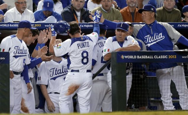 Leading off for Team Italy in the 2013 WBC, Nick Punto was always the first player congratulated in the dugout.