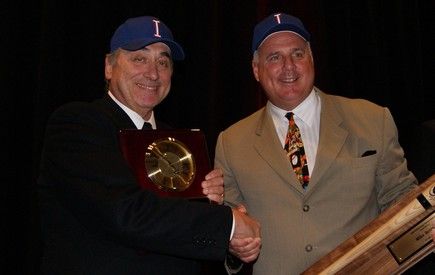 Sal Varriale and Mike Scioscia were honored for their contributions at the 2012 American Baseball Coaches Association Convention in Anaheim
