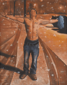 Chris Felix's painting of Reid Rizzo