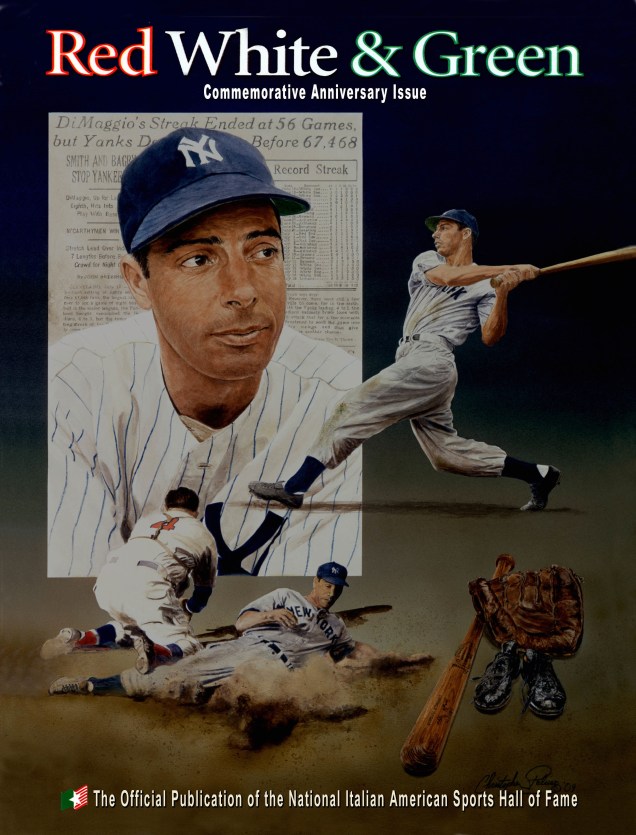 Christopher Paluso designed this cover of the National Italian American Sports Hall of Fame magazine “Red, White & Green”