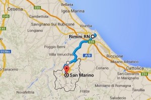 Rimini and San Marino are only minutes apart.