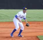 Team Italia 3B Alex Liddi in action against Spain on September 18, 2014 in the 2014 European Baseball Championship.